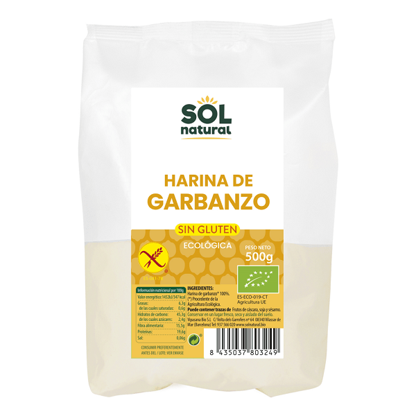 harina garbanzo bio sin gluten sol natural