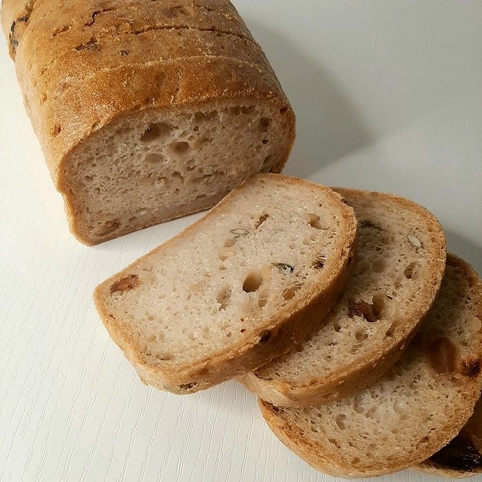Pan pasas y pipas sin gluten