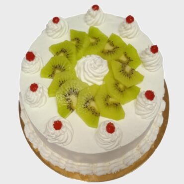 Tarta vainilla sin gluten con kiwi